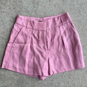 Express stylist high waisted pink trouser dressy shorts NWT